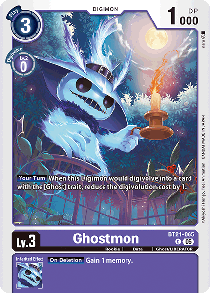 PLAYSET (4) 4x Ghostmon BT21-065 - Common BT21 World Convergence