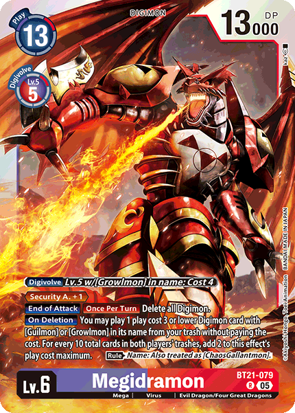 Megidramon BT21-079 - Rare BT21 World Convergence