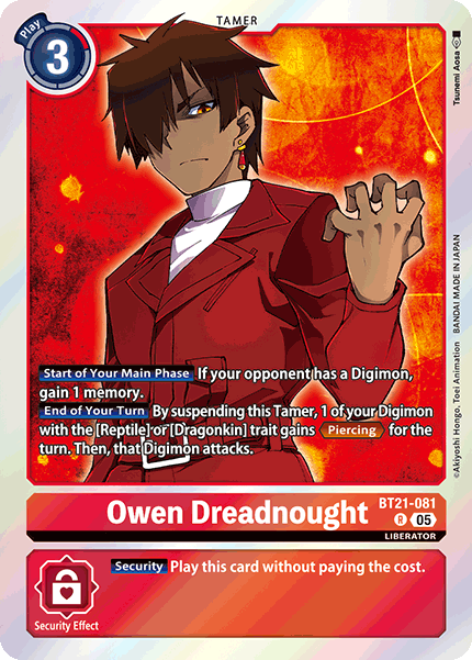 Owen Dreadnought BT21-081 - Rare BT21 World Convergence