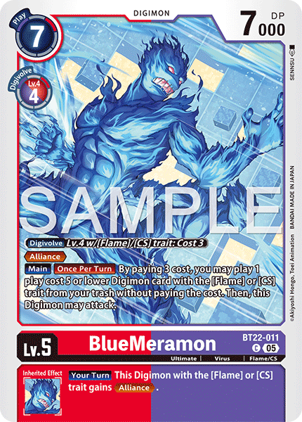 BlueMeramon (BT22-011) - Common BT22 Cyber Eden