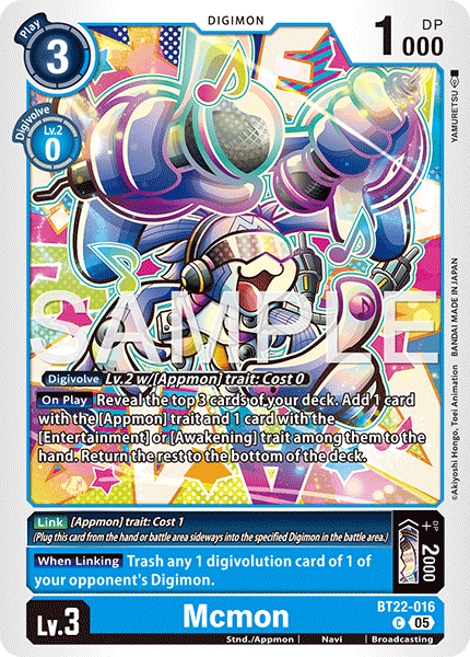 Mcmon (BT22-016) - Common BT22 Cyber Eden