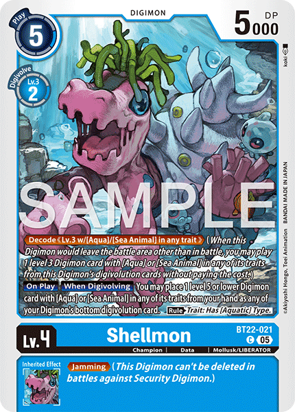 Shellmon (BT22-021) - Common BT22 Cyber Eden