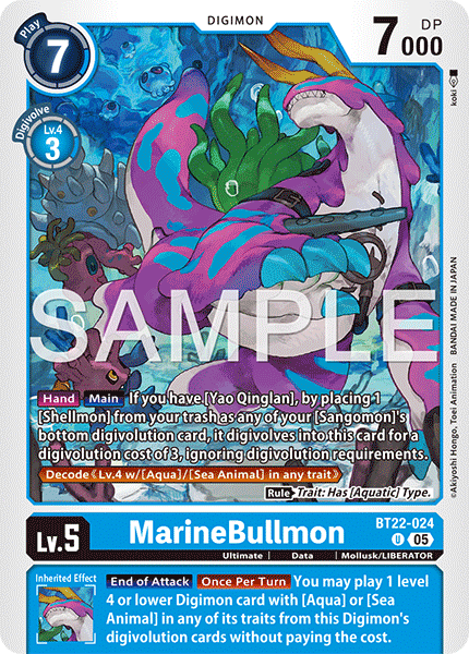 MarineBullmon (BT22-024) - Uncommon BT22 Cyber Eden