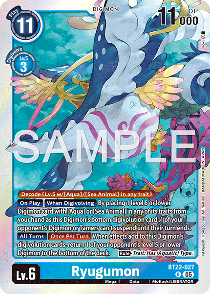 Ryugumon (BT22-027) - Rare BT22 Cyber Eden