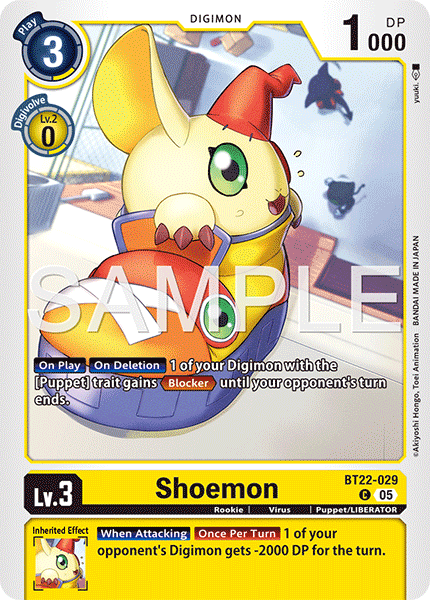 Shoemon (BT22-029) - Common BT22 Cyber Eden