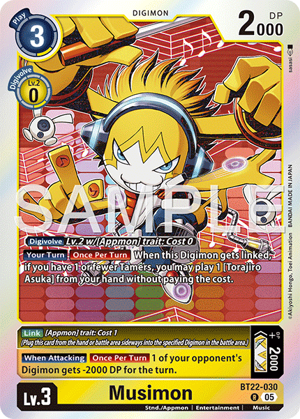Musimon (BT22-030) - Rare BT22 Cyber Eden