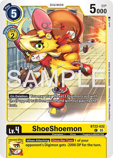 ShoeShoemon (BT22-032) - Common BT22 Cyber Eden