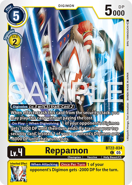 Reppamon (BT22-034) - Common BT22 Cyber Eden