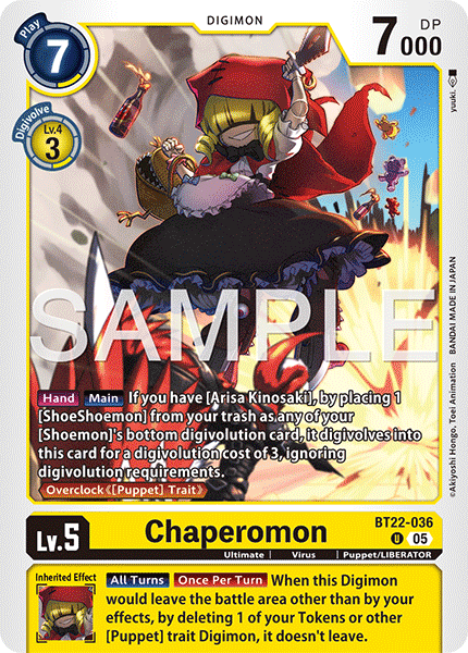 Chaperomon (BT22-036) - Uncommon BT22 Cyber Eden
