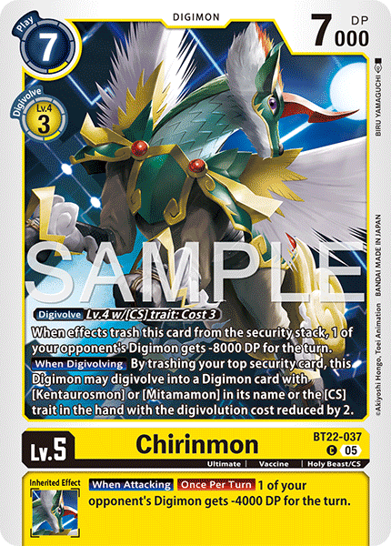 Chirinmon (BT22-037) - Common BT22 Cyber Eden
