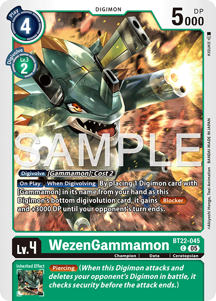 WezenGammamon (BT22-045) - Common BT22 Cyber Eden