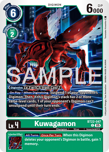 Kuwagamon (BT22-047) - Common BT22 Cyber Eden