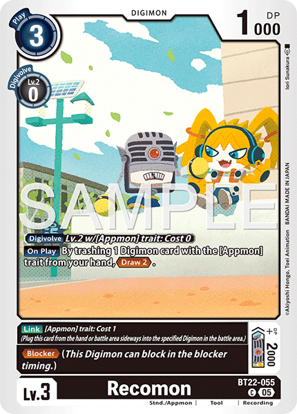 Recomon (BT22-055) - Common BT22 Cyber Eden