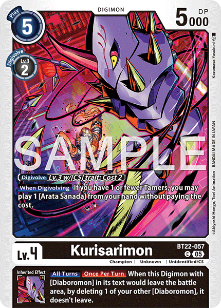 Kurisarimon (BT22-057) - Common BT22 Cyber Eden