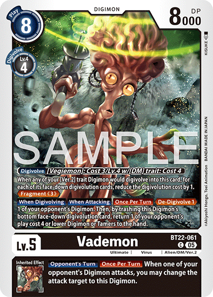 Vademon (BT22-061) - Common BT22 Cyber Eden