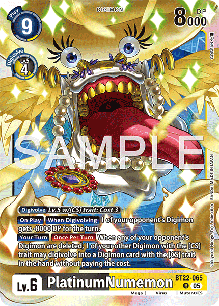 PlatinumNumemon (BT22-065) - Rare BT22 Cyber Eden