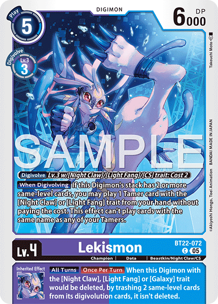 Lekismon (BT22-072) - Common BT22 Cyber Eden
