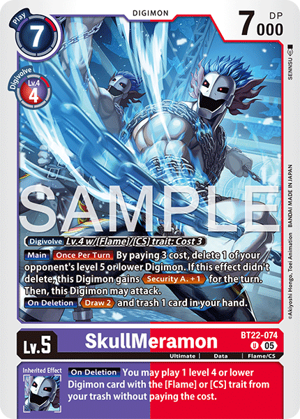 SkullMeramon (BT22-074) - Uncommon BT22 Cyber Eden