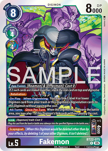 Fakemon (BT22-075) - Rare BT22 Cyber Eden