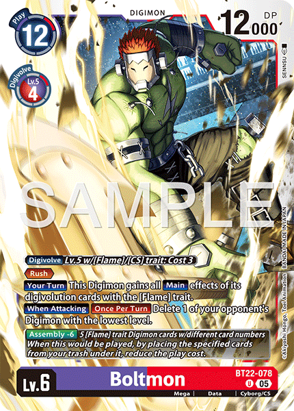 Boltmon (BT22-078) - Uncommon BT22 Cyber Eden