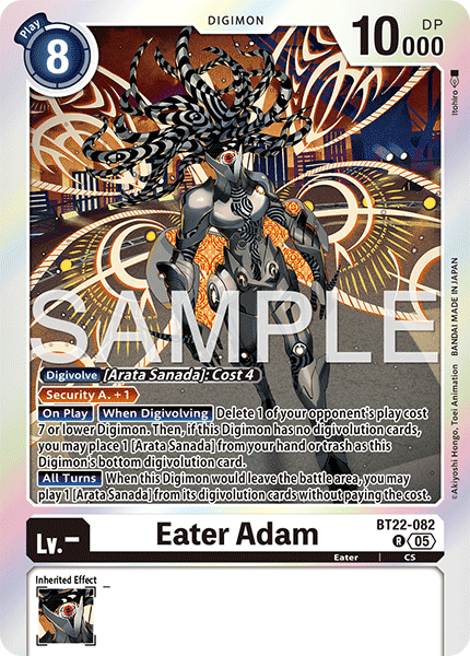 Eater Adam (BT22-082) - Rare BT22 Cyber Eden