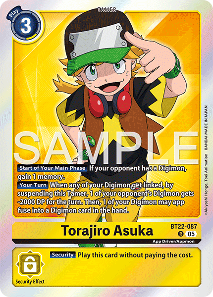 Torajiro Asuka (BT22-087) - Rare BT22 Cyber Eden