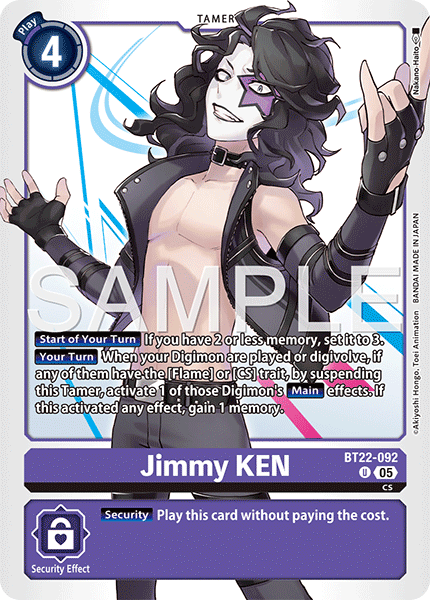 Jimmy KEN (BT22-092) - Uncommon BT22 Cyber Eden