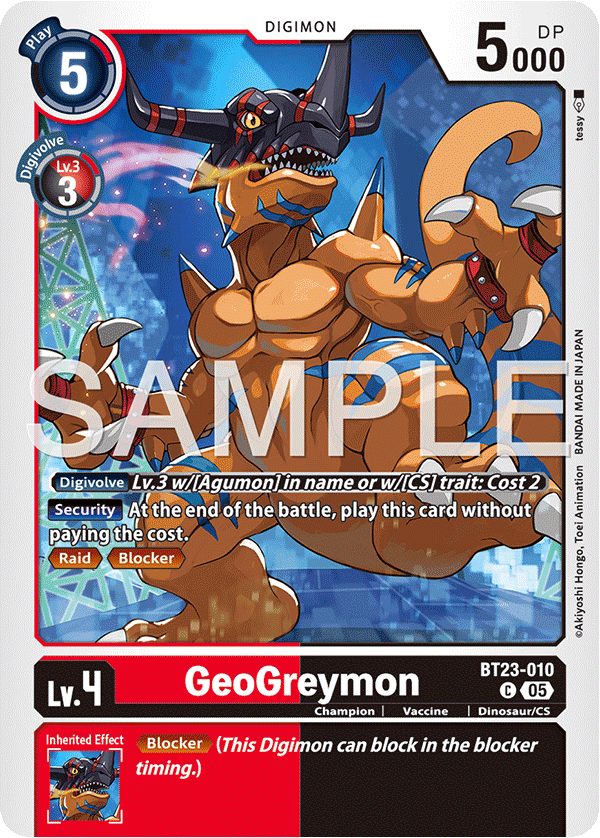 GeoGreymon (BT23-010) - Common BT23 Hacker's Slumber