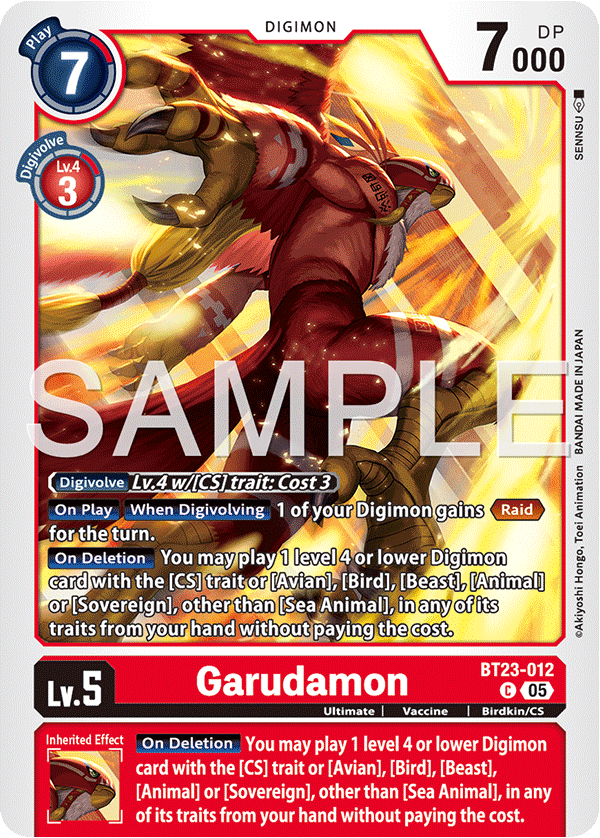 Garudamon (BT23-012) - Common BT23 Hacker's Slumber