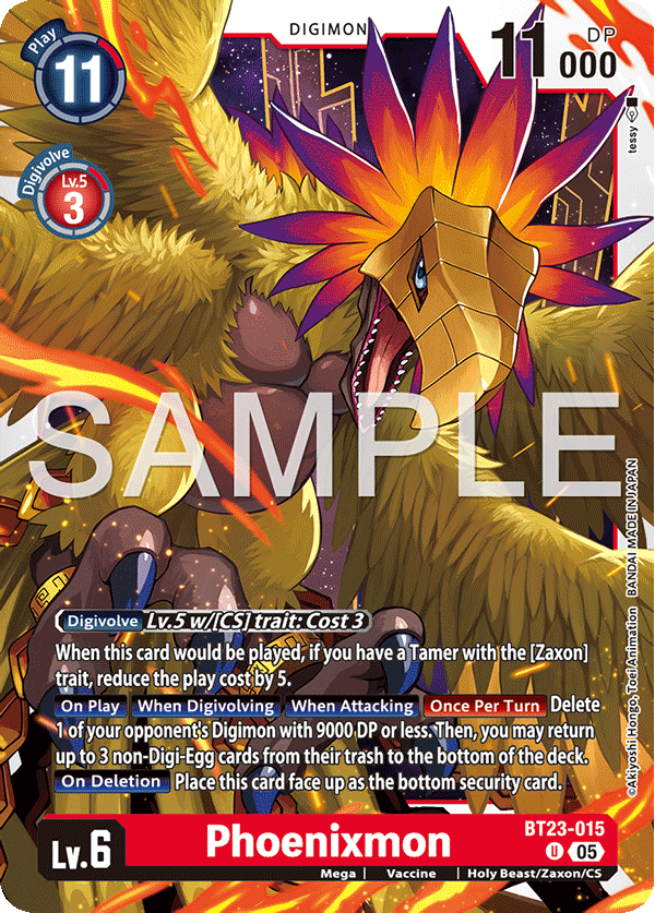 Phoenixmon (BT23-015) - Uncommon BT23 Hacker's Slumber
