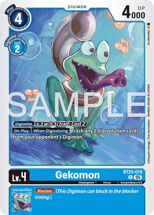 Gekomon (BT23-019) - Common BT23 Hacker's Slumber