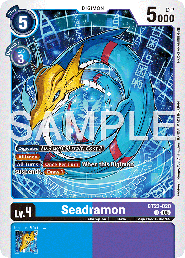 Seadramon (BT23-020) - Uncommon BT23 Hacker's Slumber