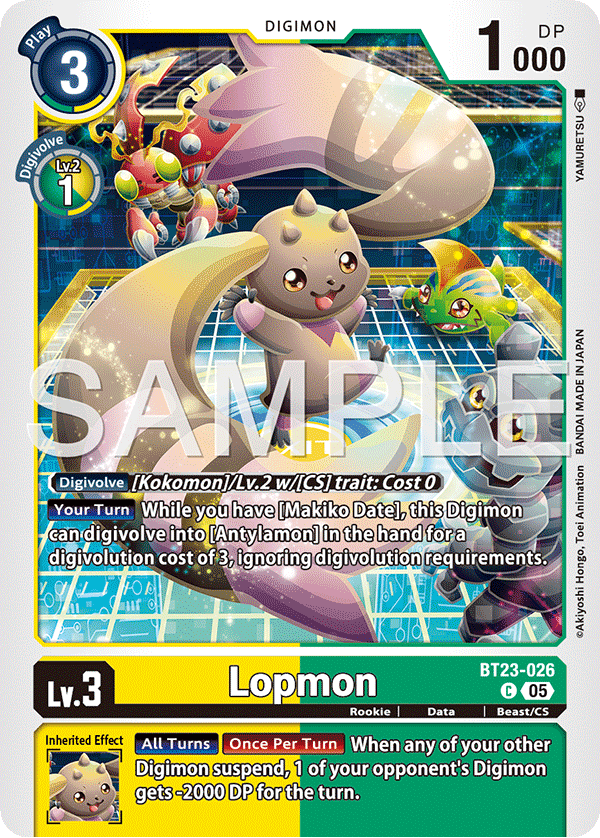 Lopmon (BT23-026) - Common BT23 Hacker's Slumber