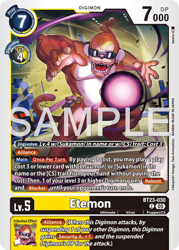 Etemon (BT23-030) - Common BT23 Hacker's Slumber