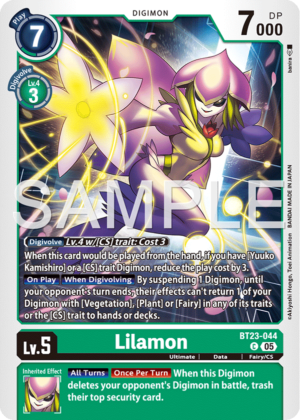 Lilamon (BT23-044) - Common BT23 Hacker's Slumber