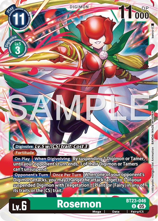 Rosemon (BT23-046) - Uncommon BT23 Hacker's Slumber