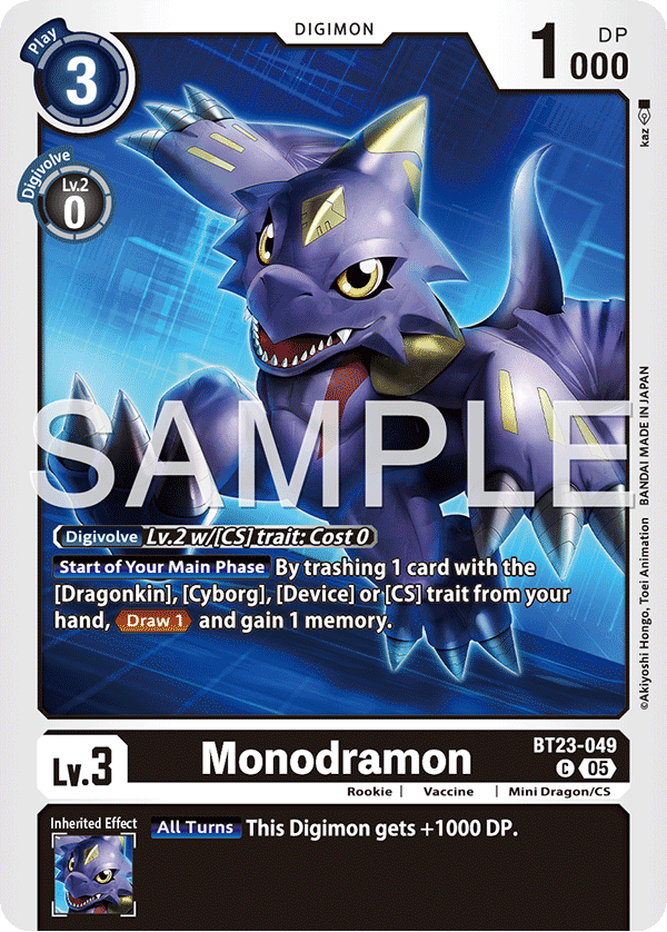 Monodramon (BT23-049) - Common BT23 Hacker's Slumber
