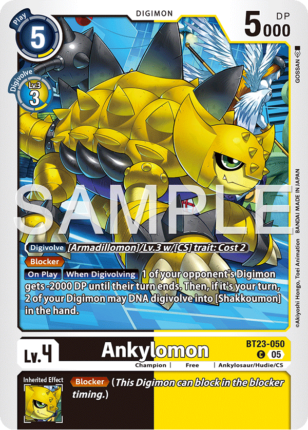 Ankylomon (BT23-050) - Common BT23 Hacker's Slumber