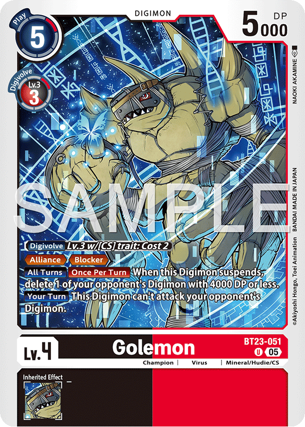 Golemon (BT23-051) - Uncommon BT23 Hacker's Slumber