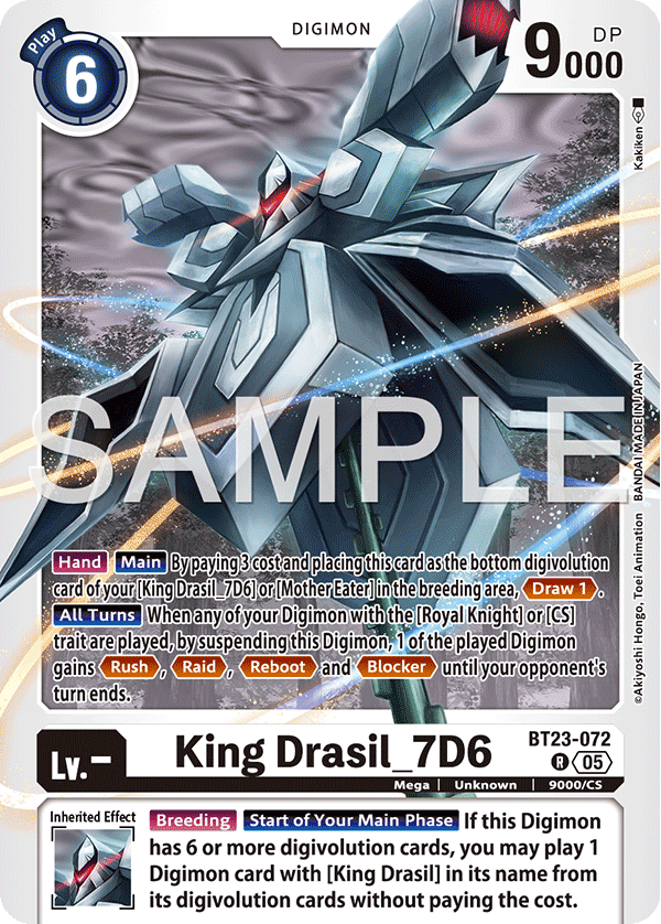 King Drasil_7D6 (BT23-072) - Rare BT23 Hacker's Slumber