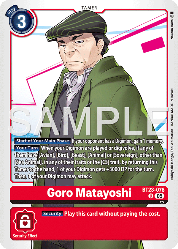 Goro Matayoshi (BT23-078) - Uncommon BT23 Hacker's Slumber