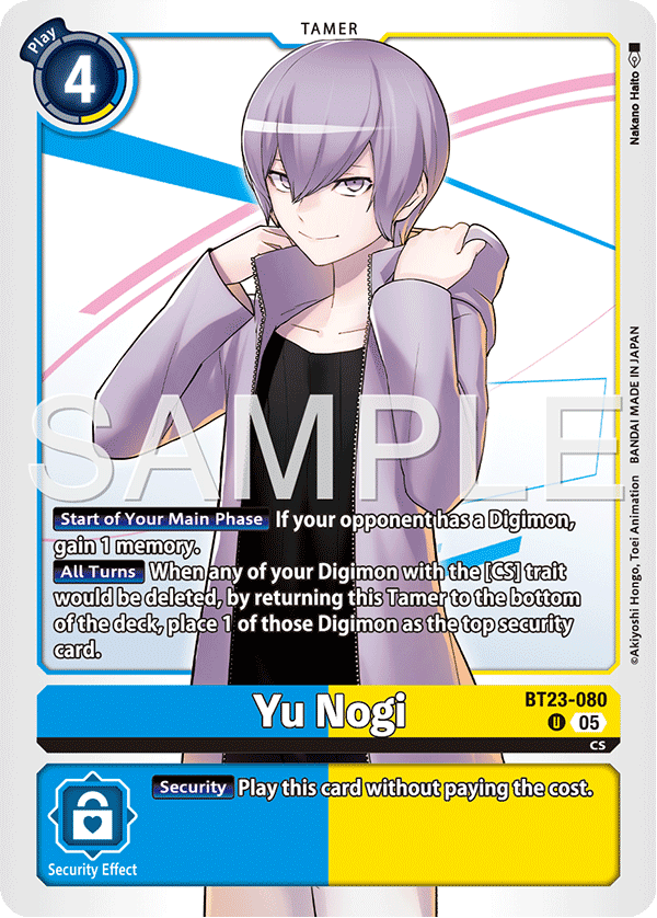 Yu Nogi (BT23-080) - Uncommon BT23 Hacker's Slumber