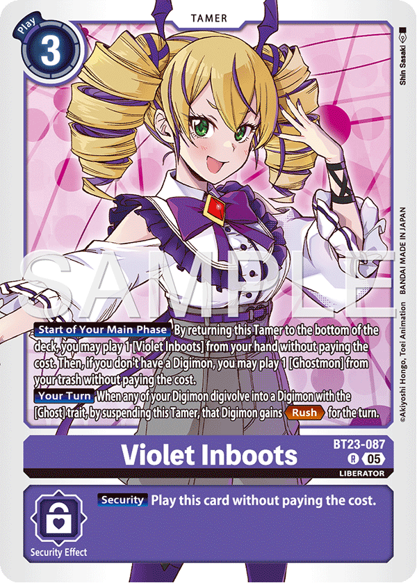 Violet Inboots (BT23-087) - Rare BT23 Hacker's Slumber