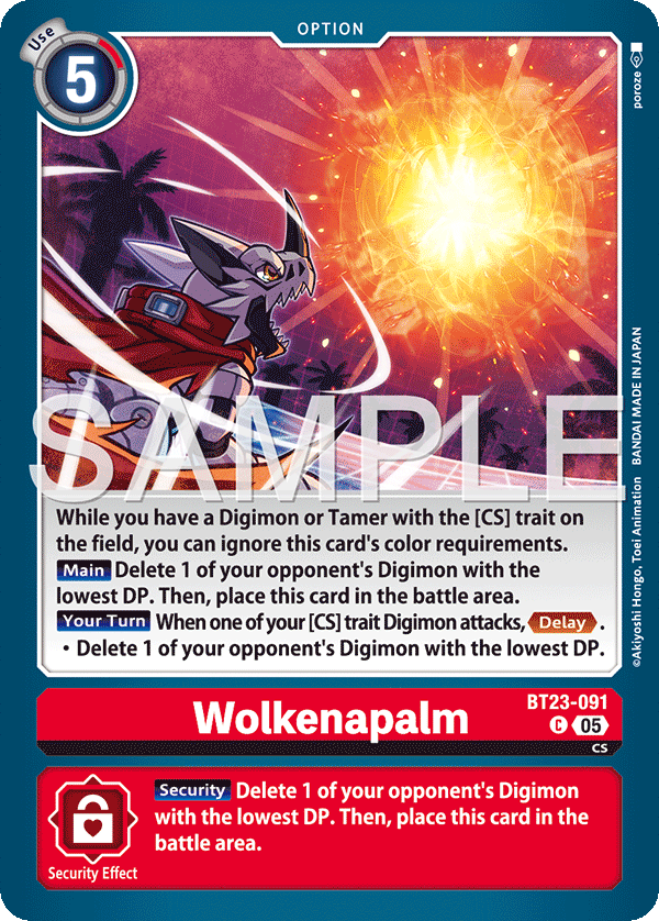 Wolkenapalm (BT23-091) - Common BT23 Hacker's Slumber