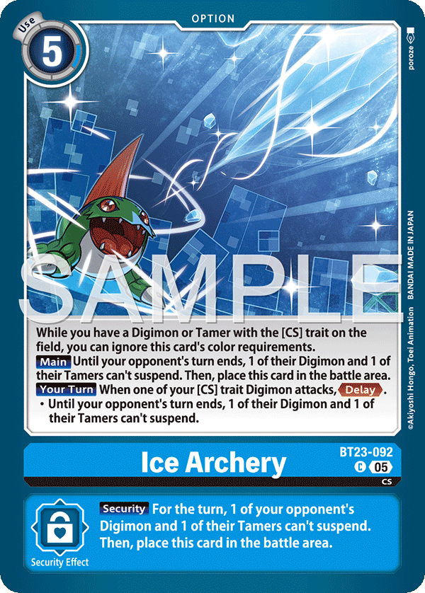 Ice Archery (BT23-092) - Common BT23 Hacker's Slumber