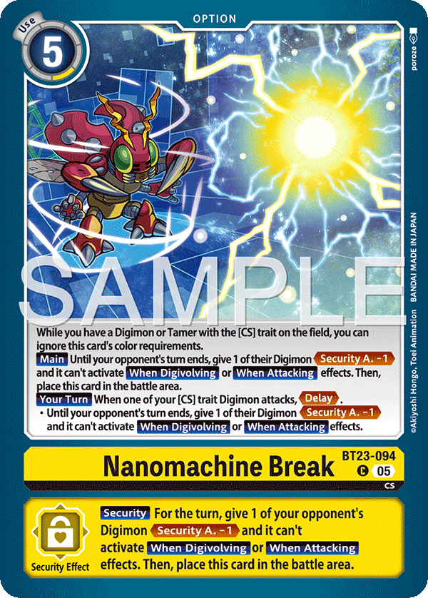 Nanomachine Break (BT23-094) - Common BT23 Hacker's Slumber