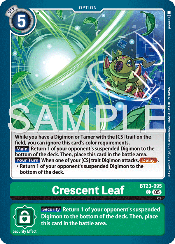 Crescent Leaf (BT23-095) - Common BT23 Hacker's Slumber