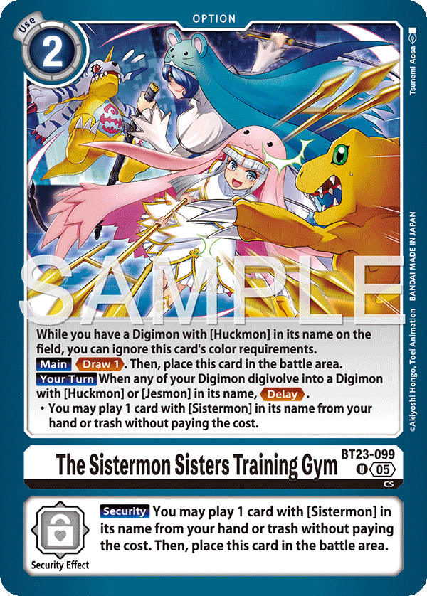The Sistermon Sisters Training Gym (BT23-099) - Uncommon BT23 Hacker's Slumber