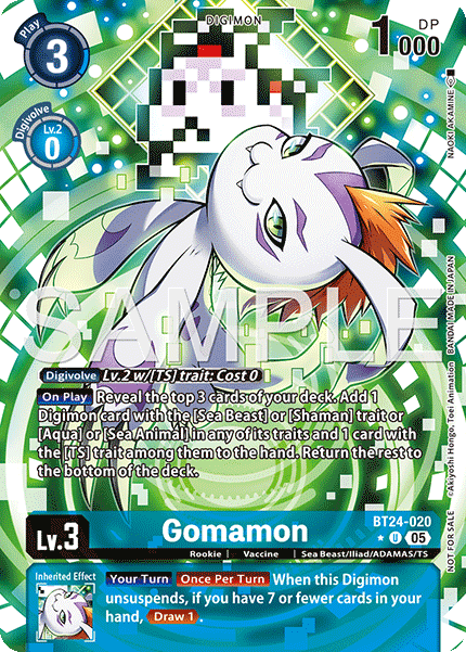 [ALTERNATE ART] Gomamon (BT24-020) U Box Topper - Digimon Time Stranger