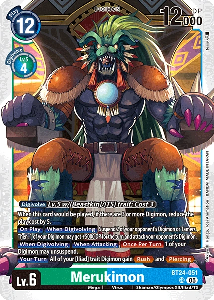Merukimon (BT24-051) Super Rare - Digimon Time Stranger